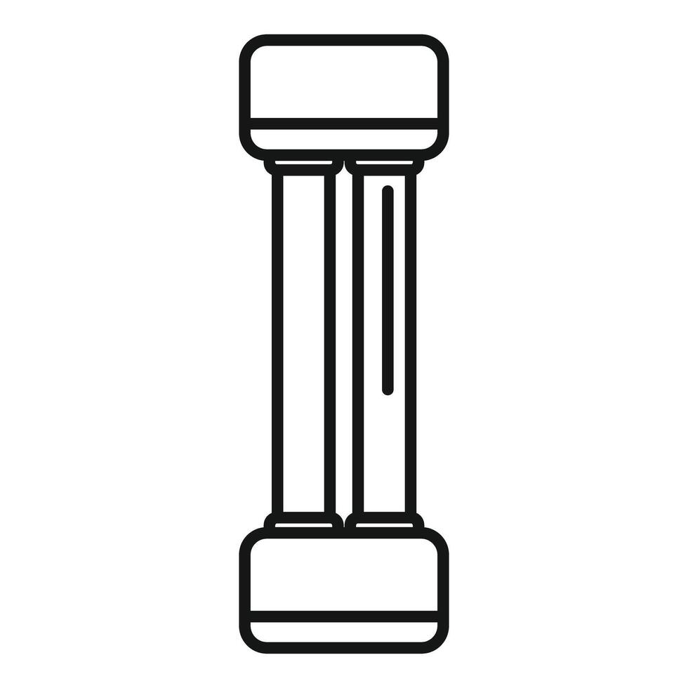 Dumbbell icon representing weightlifting and fitness vector