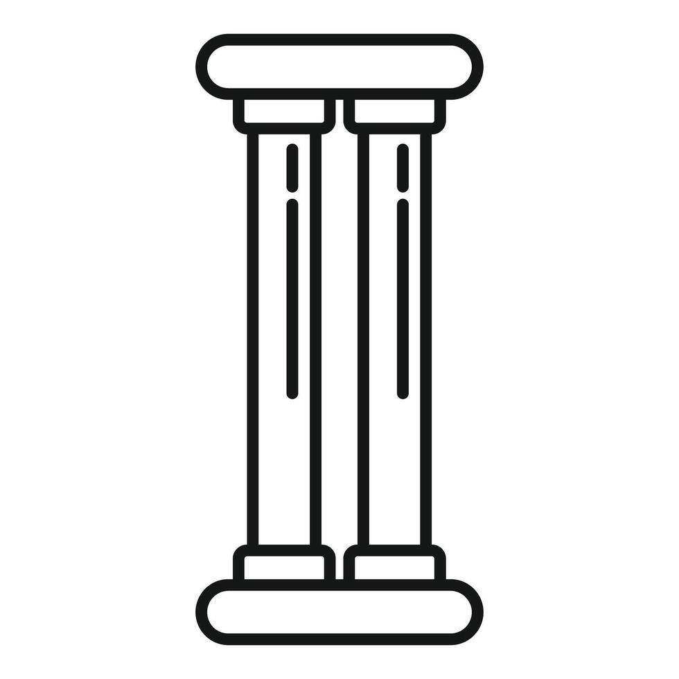 Ancient greek column icon showing classical architecture vector