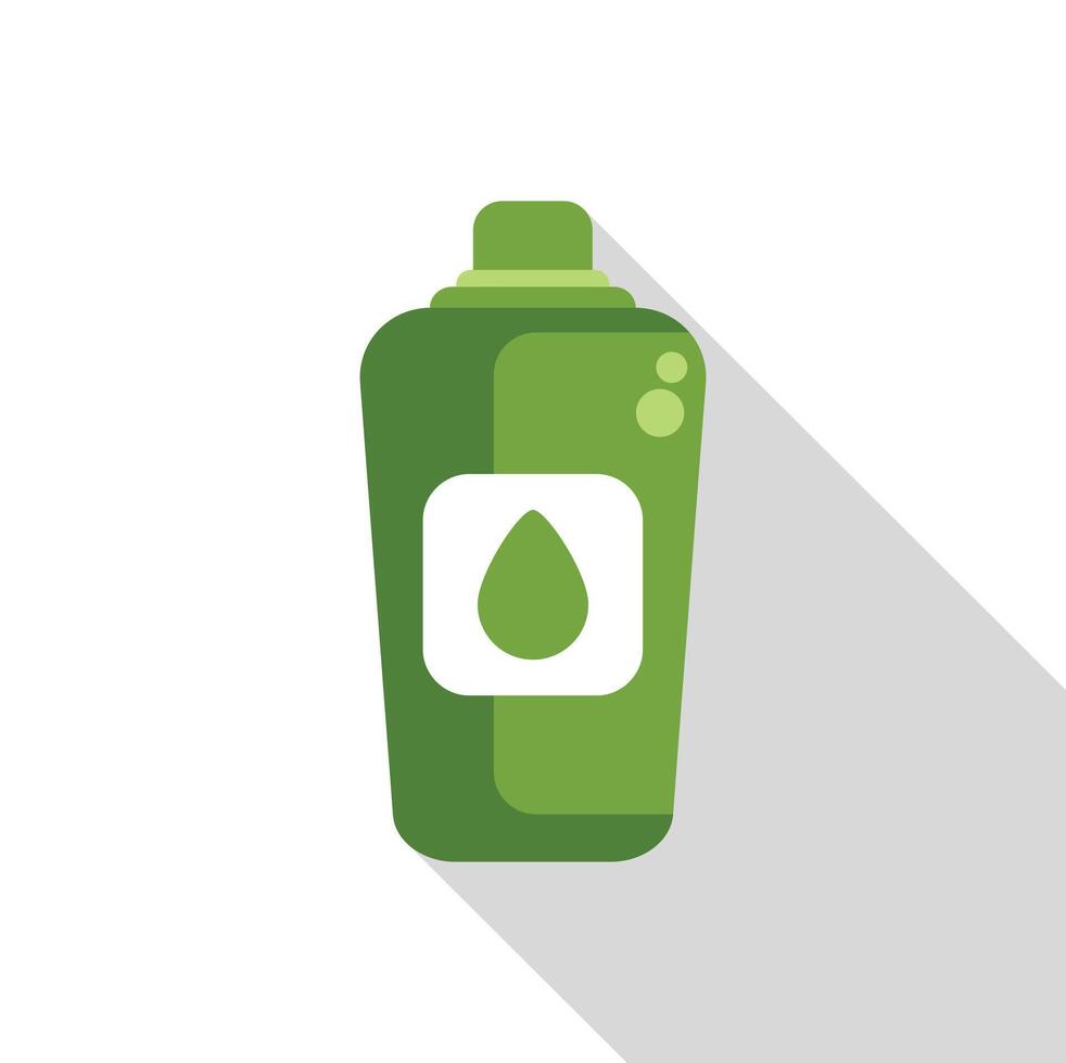 Green bottle packaging mockup showing water drop logo vector