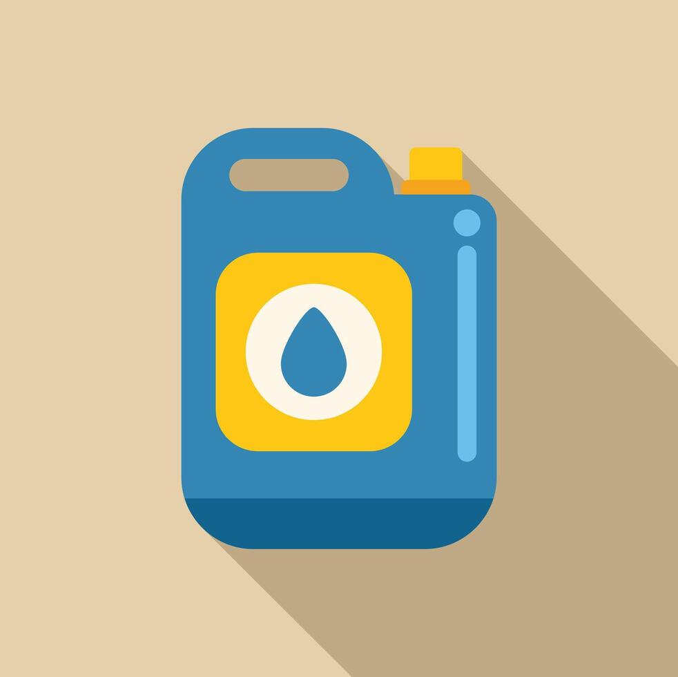 Blue plastic gallon container displaying water drop symbol vector