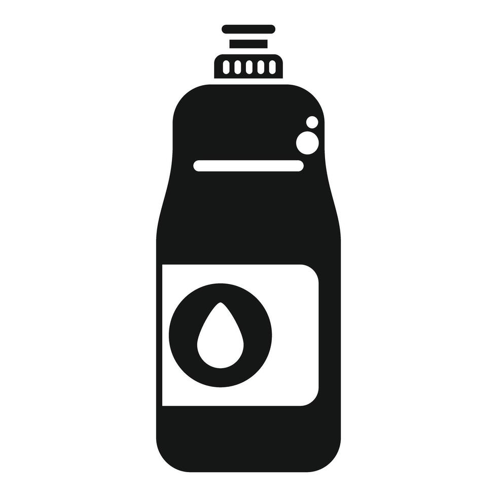 Plastic bottle with drop icon showing washing liquid vector