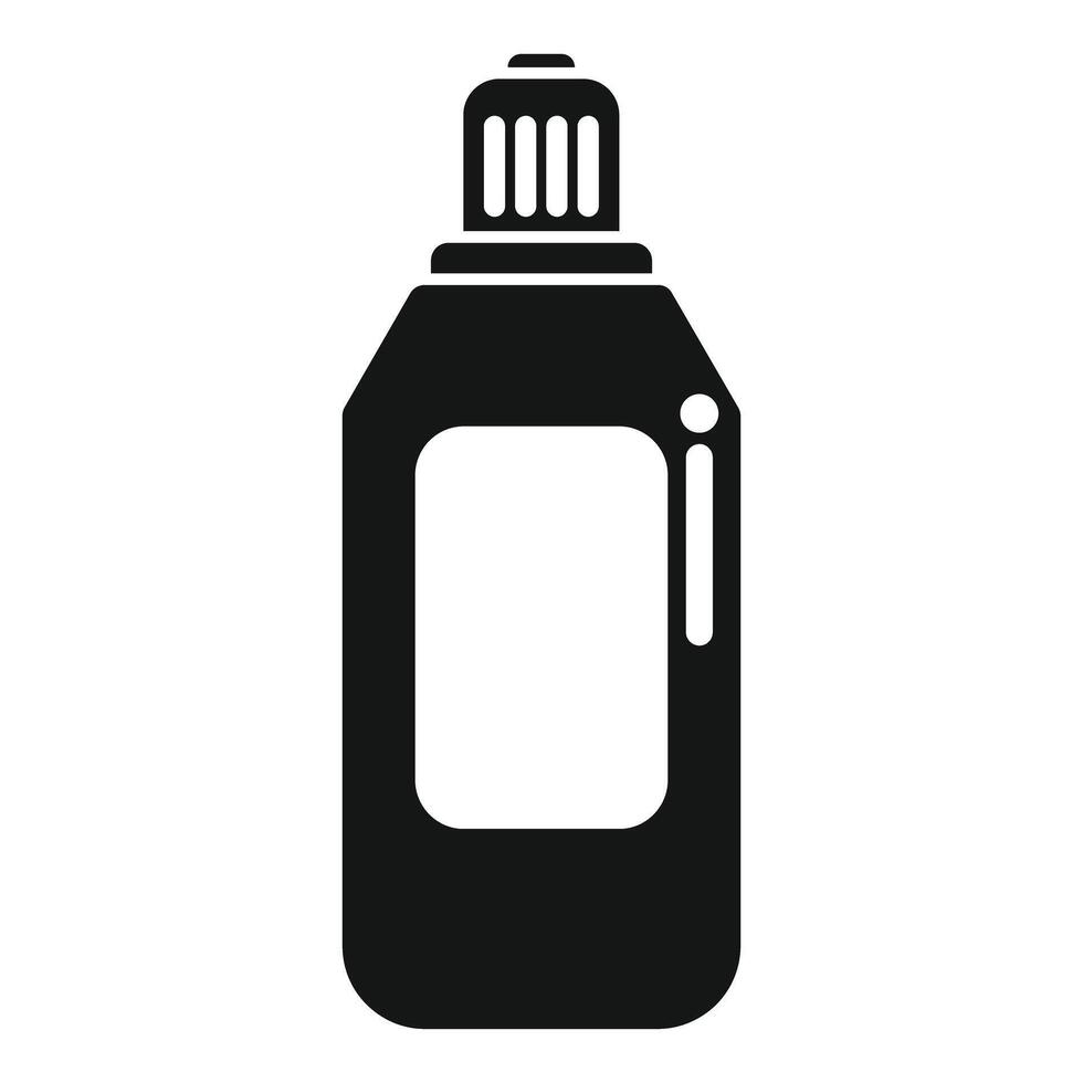 Black plastic bottle with measure for liquid laundry detergent vector