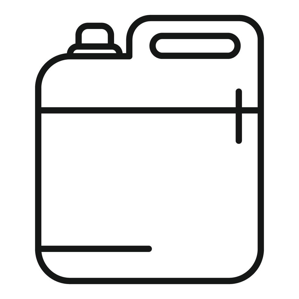Plastic canister showing minimalist line art style vector