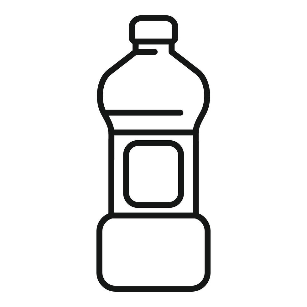 Plastic bottle packaging mockup presenting fresh drink vector