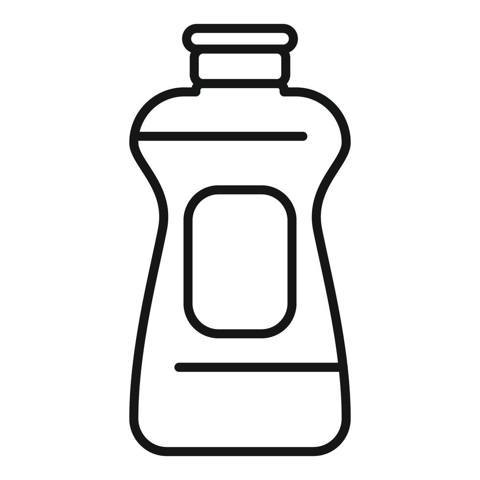 Plastic bottle packaging showing blank label for brand design mockup vector