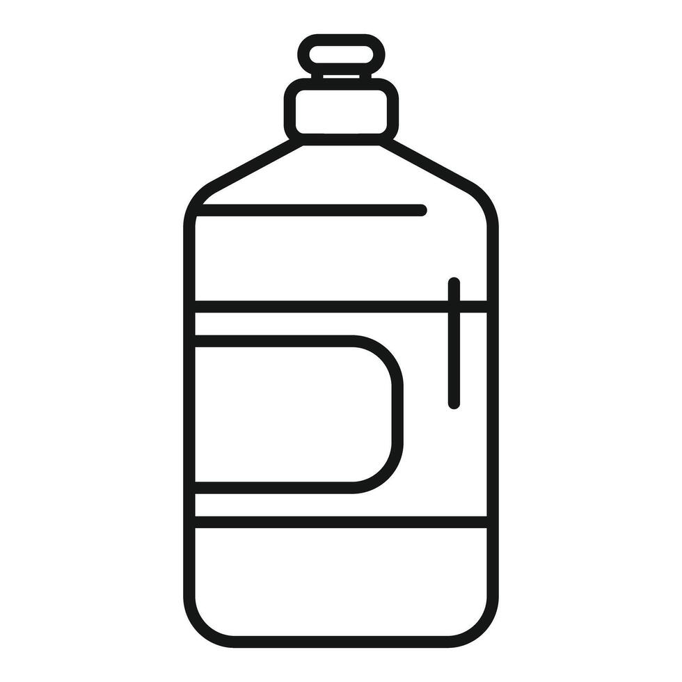Simple black and white icon of a big plastic bottle with handle vector