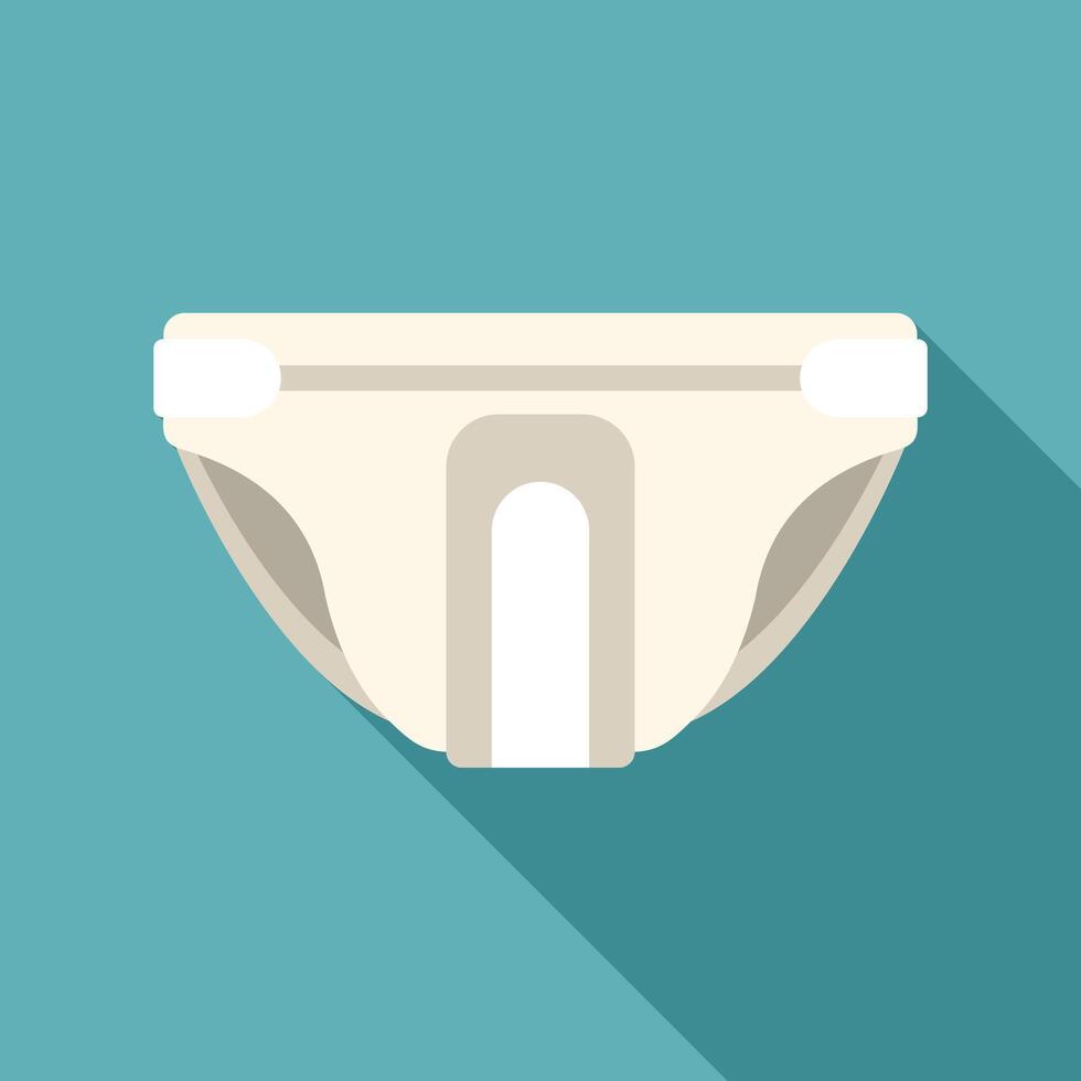 Baby diaper absorbing wet nappy icon showing childcare vector