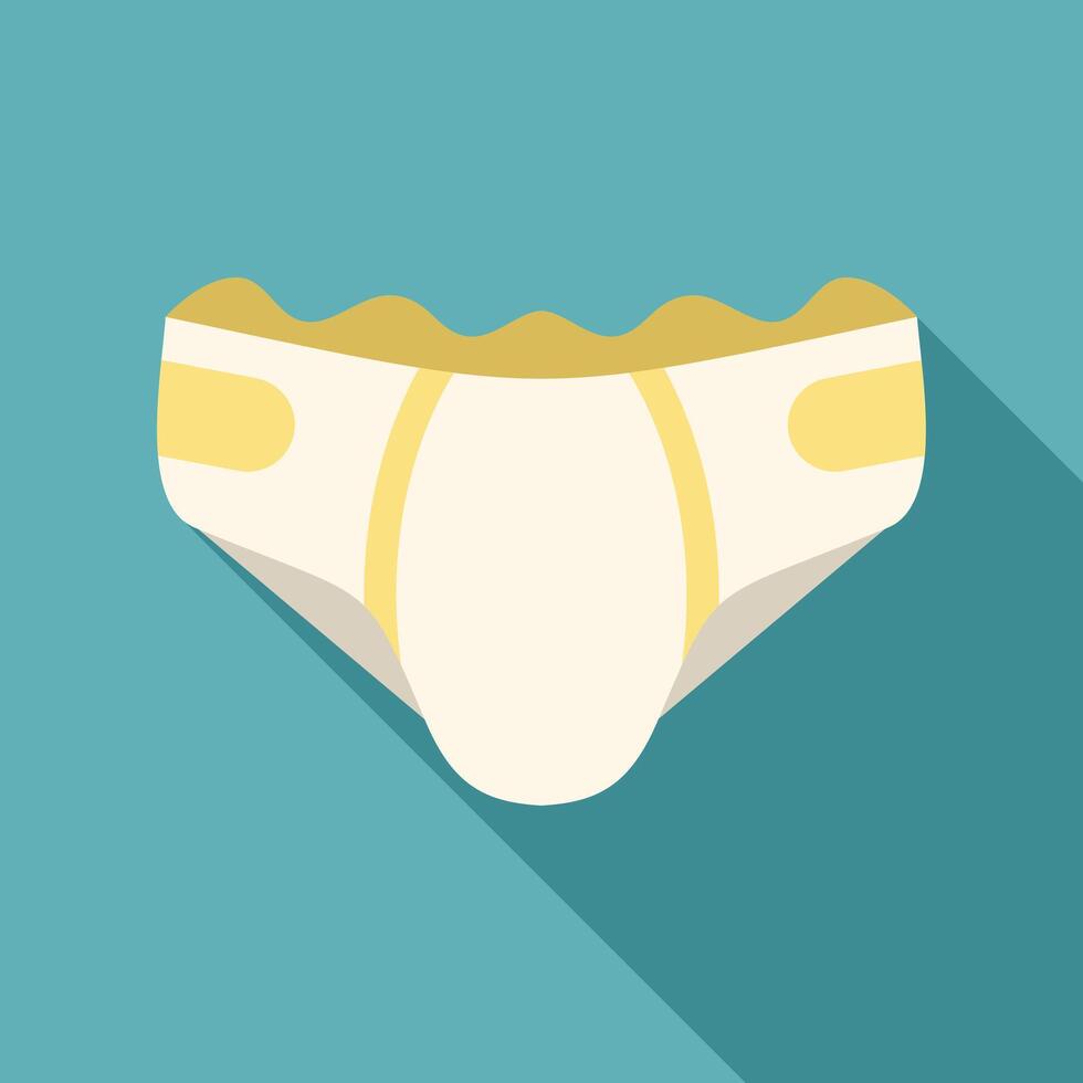 Baby diaper is lying on a turquoise background vector