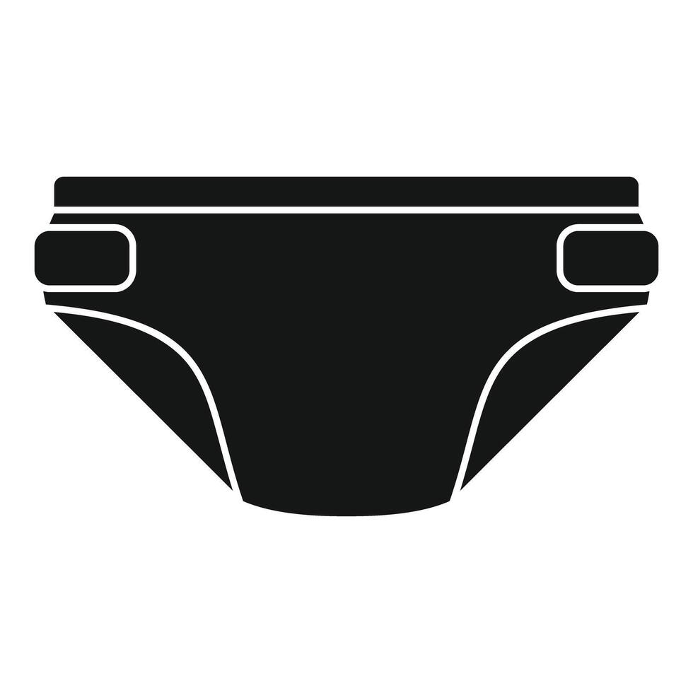 Baby diaper protecting from leak icon, simple style vector