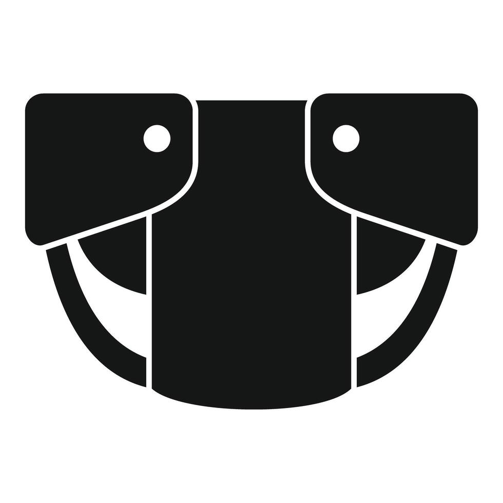 Baby diaper protecting from leak icon, simple style vector