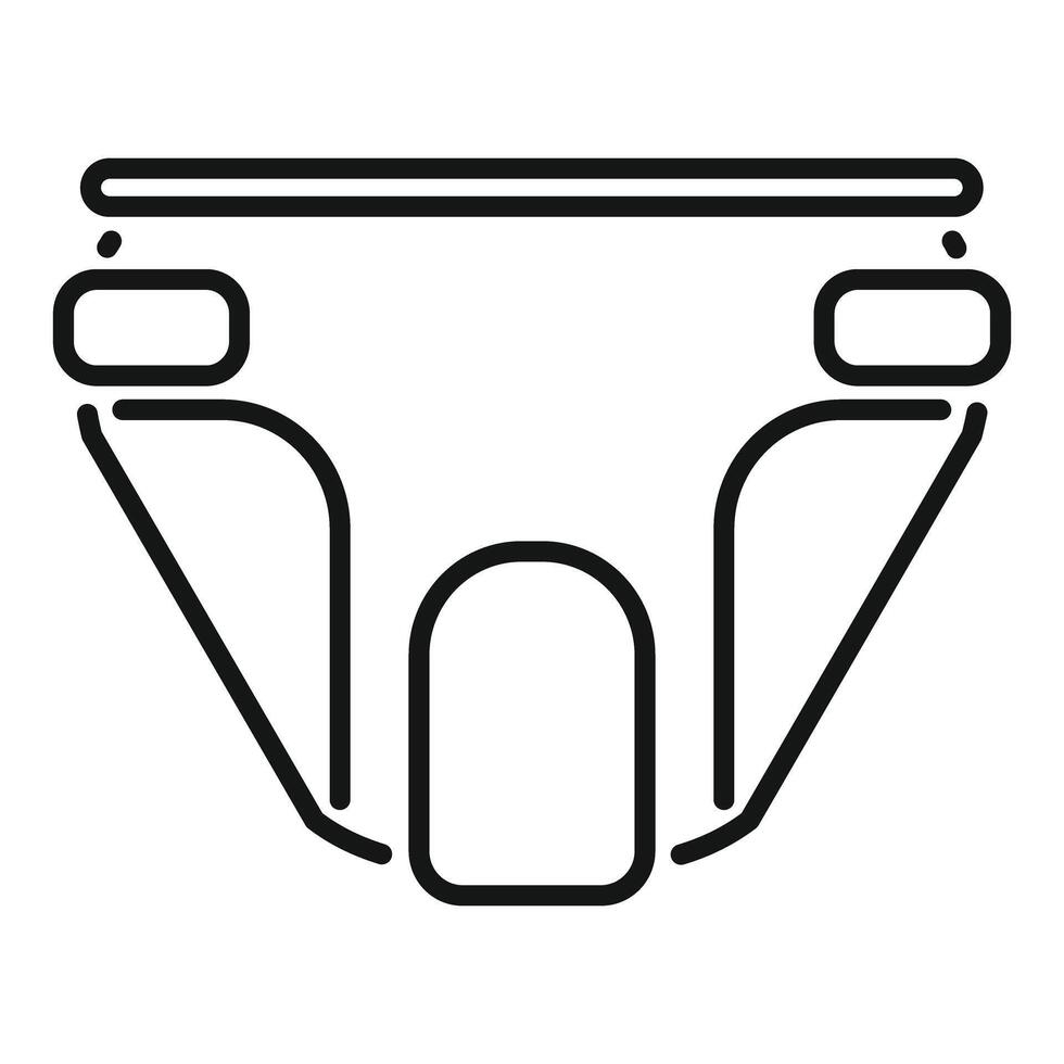 Adult diaper icon for web design presenting incontinence problem vector