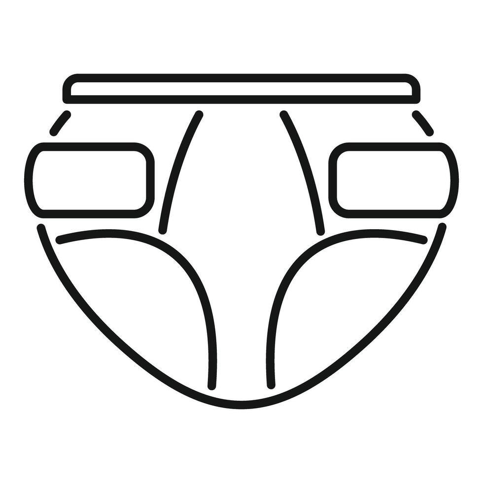 Baby diaper with elastic waistband for comfortable wearing vector