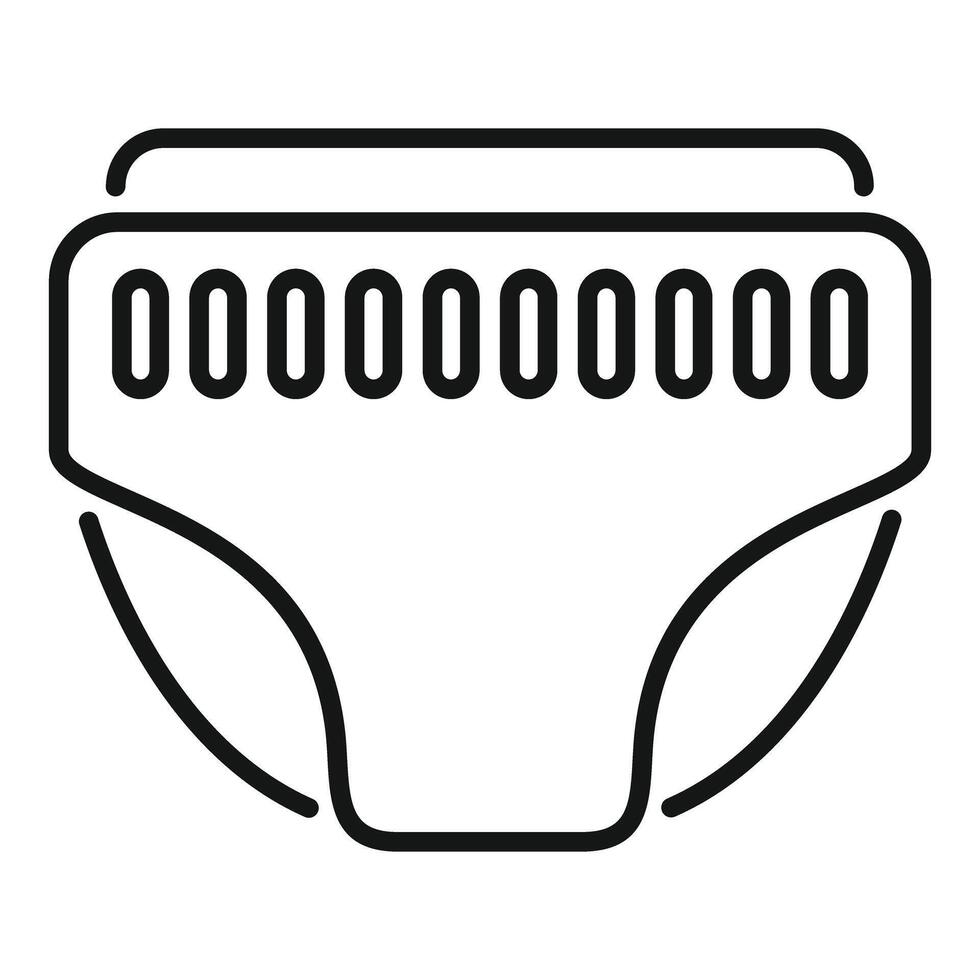 Baby diaper with moisture indicator showing full absorbency icon vector