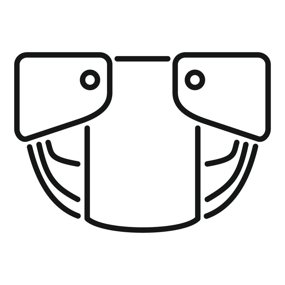 Baby diaper with elastic fasteners for comfortable wearing providing absorbency vector