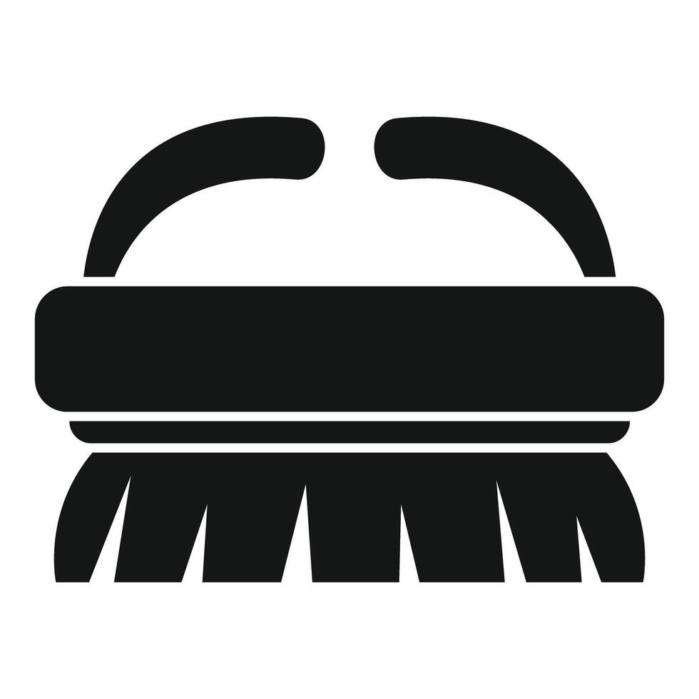 Cleaning brush with plastic handle for dishwashing vector