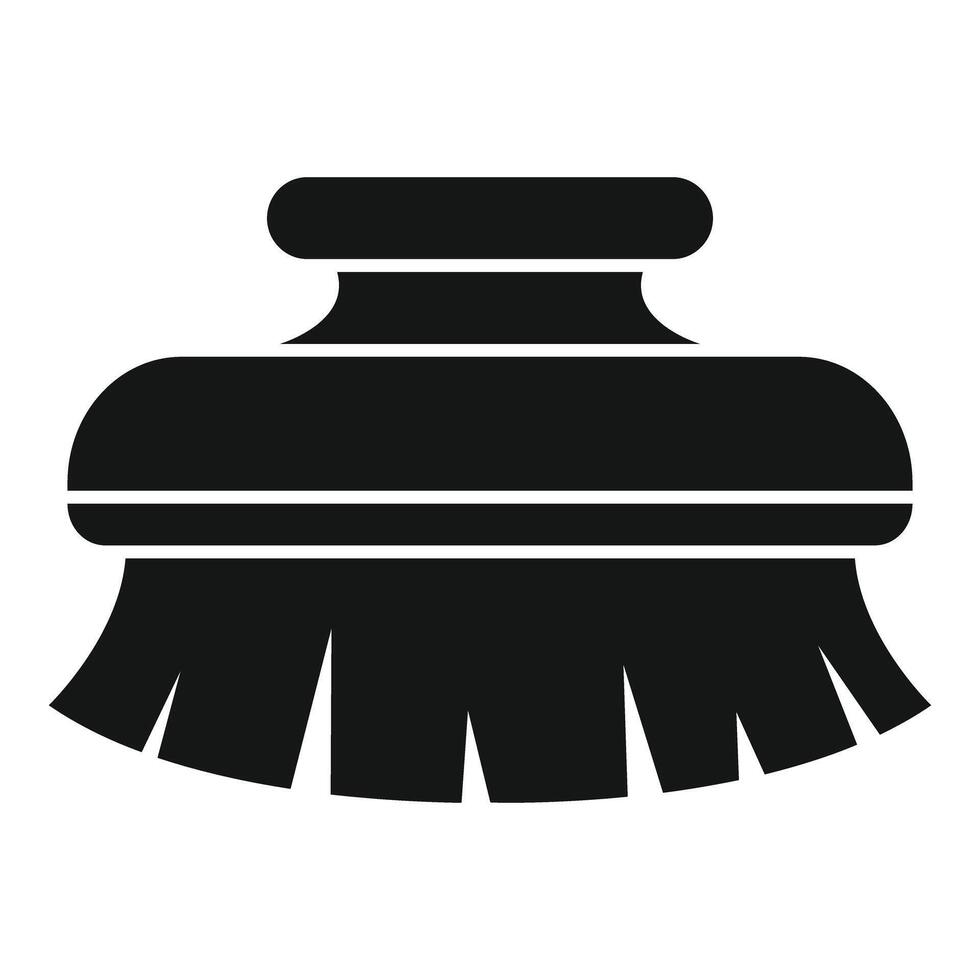 Cleaning brush with plastic handle for washing and scrubbing vector