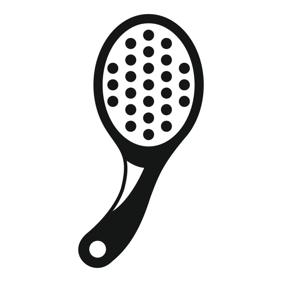 Hair brush with plastic bristles for styling vector
