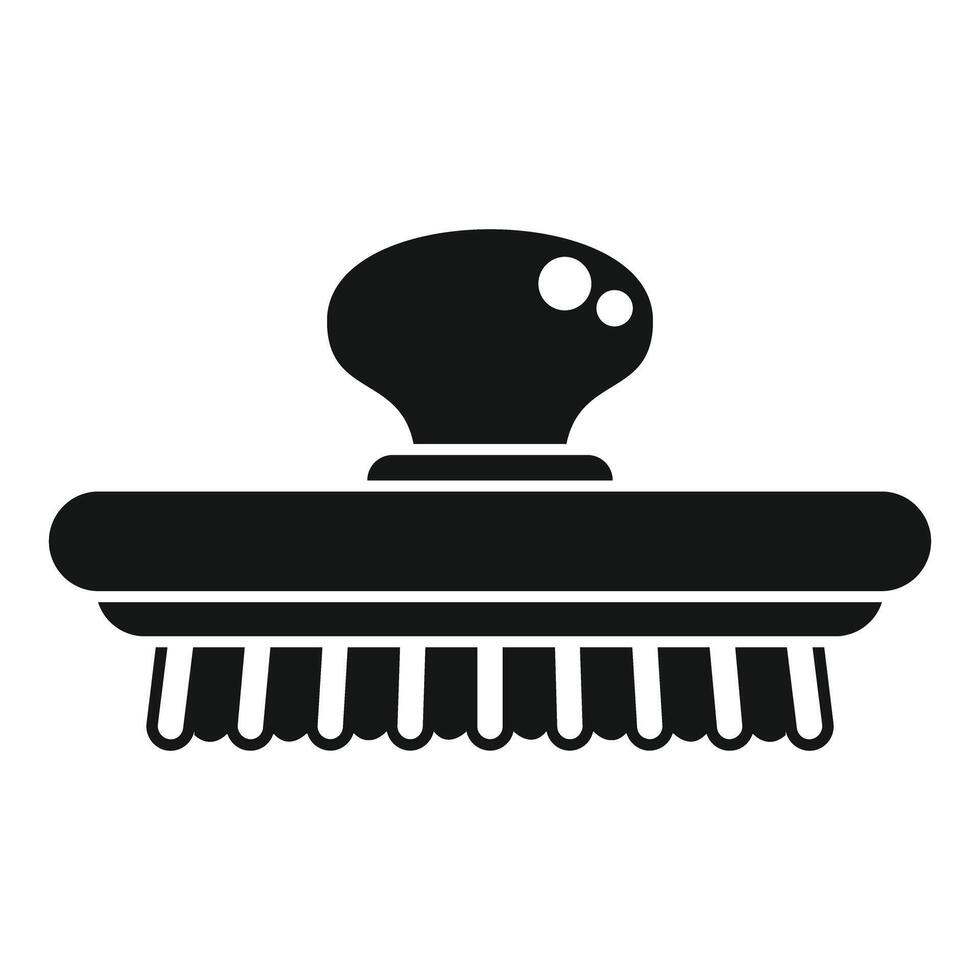 Cleaning brush with plastic handle for dishwashing vector