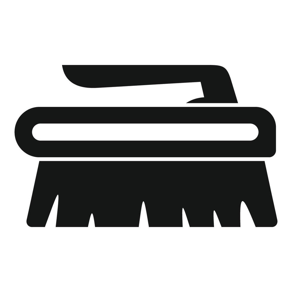 Cleaning brush icon, simple style vector