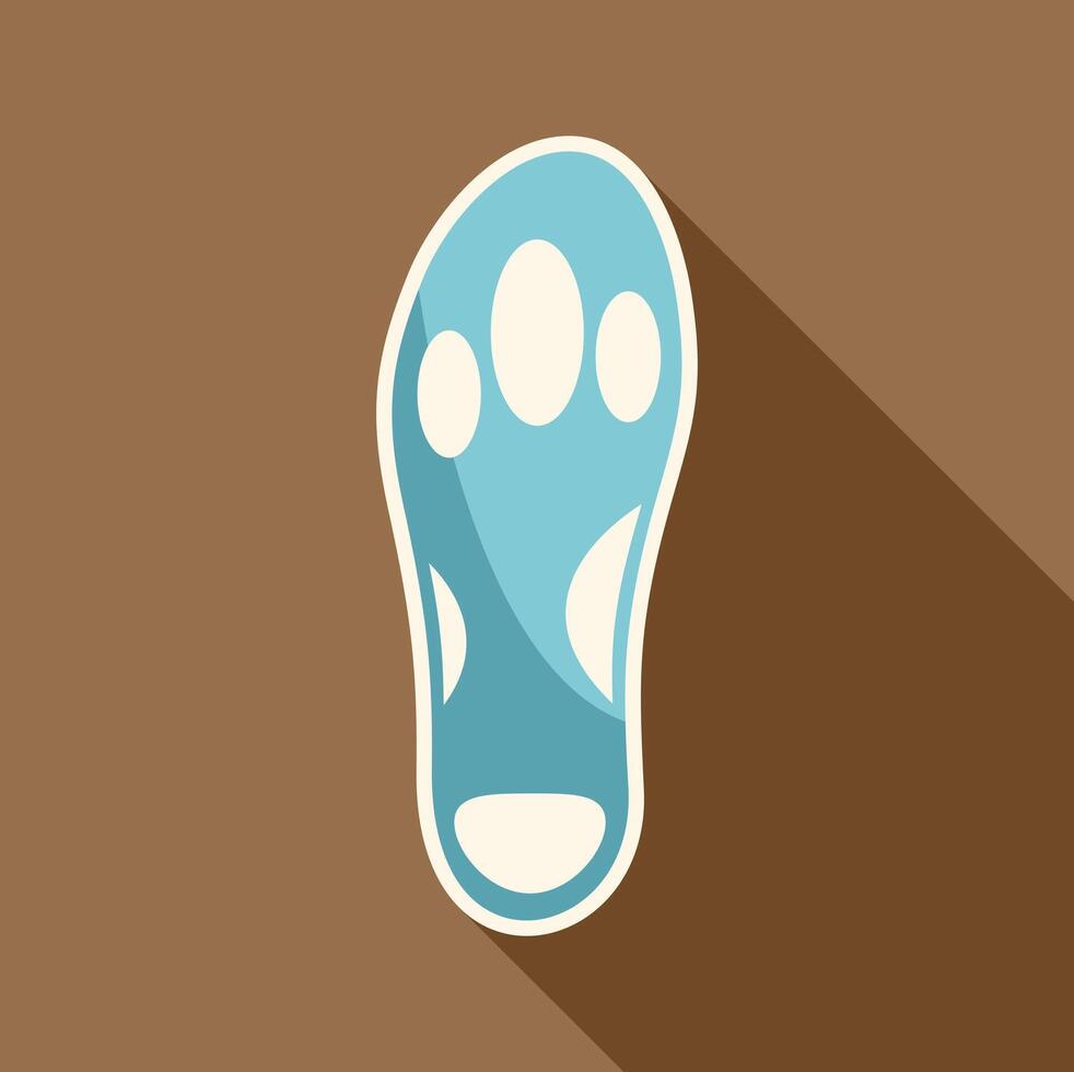 Blue orthopedic insole correcting flat foot condition vector