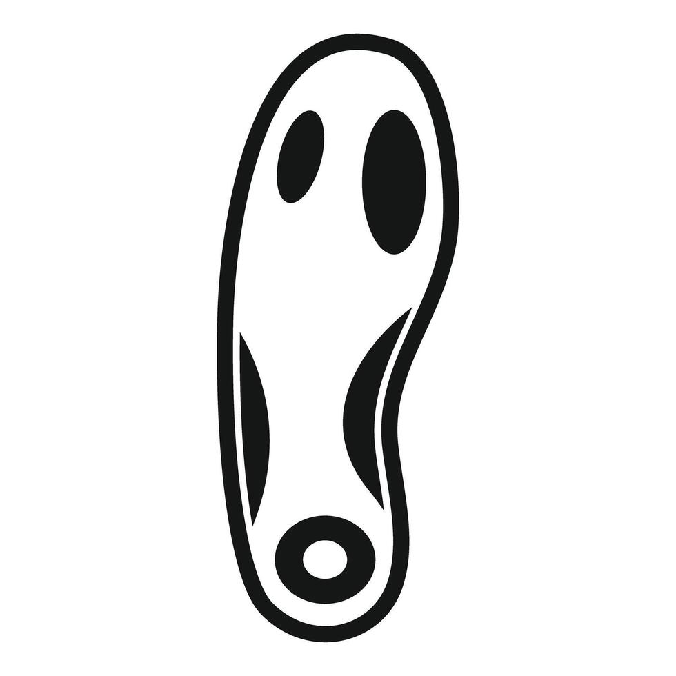 Orthopedic insole providing arch support icon simple style vector