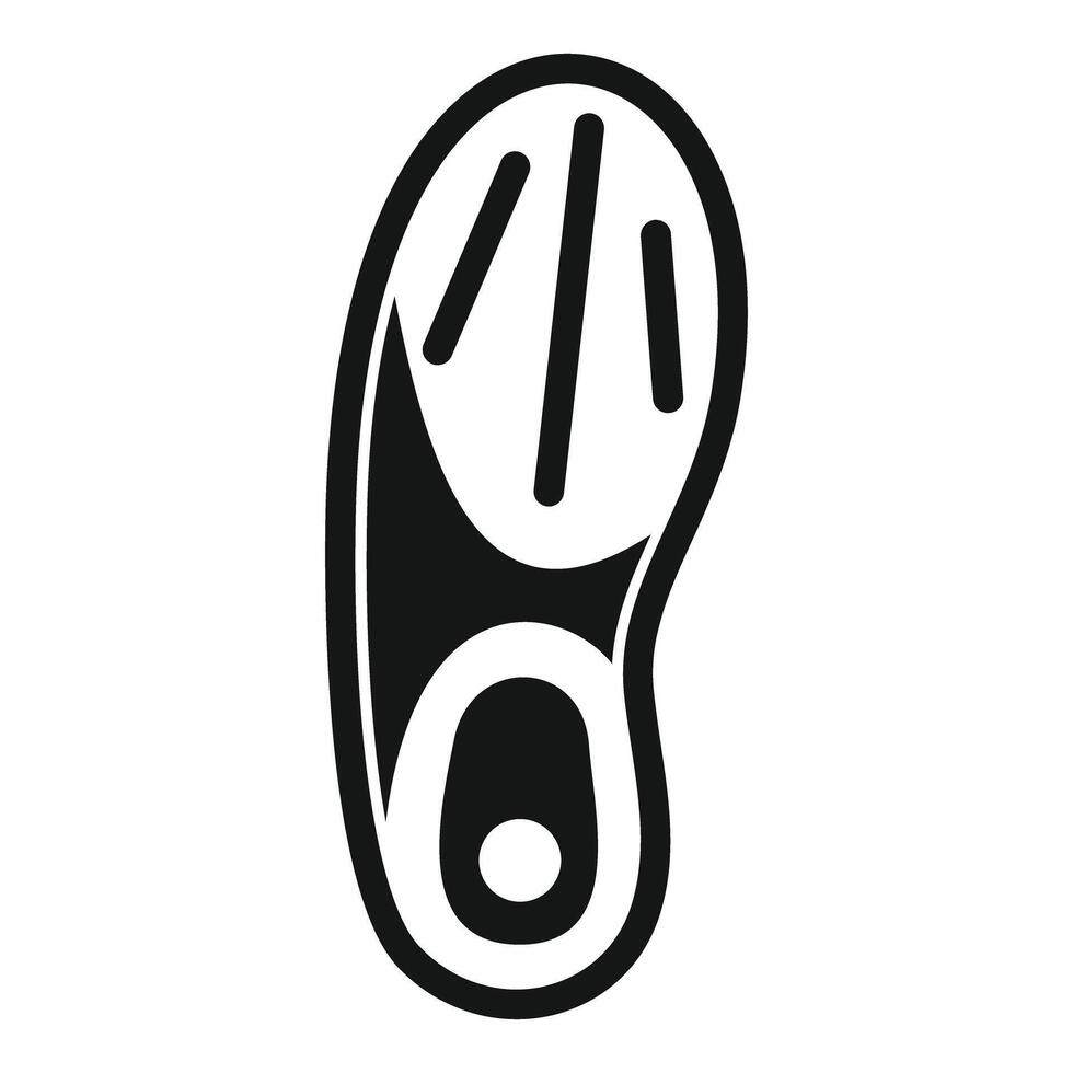 Orthopedic insole showing arch support icon simple style vector