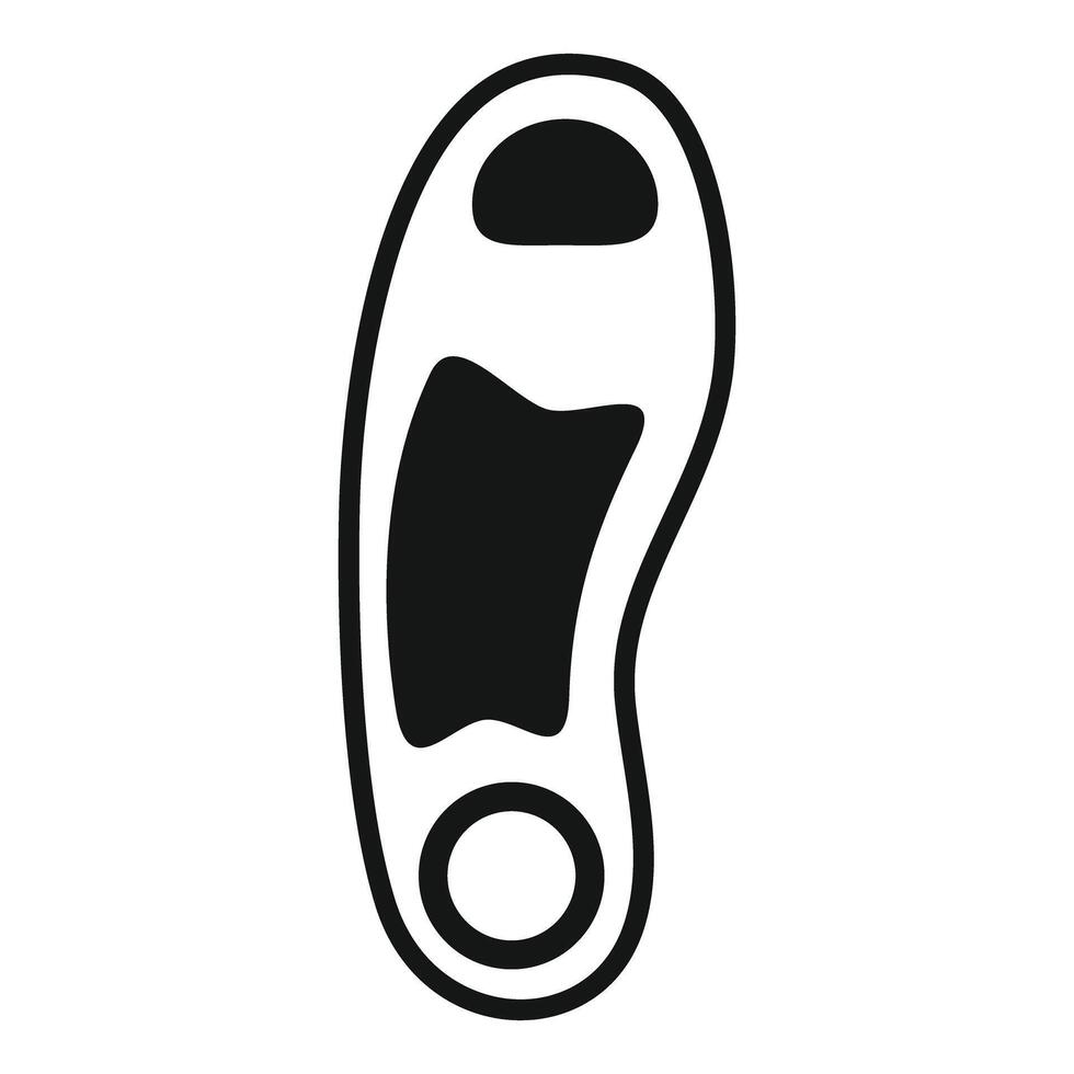 Orthopedic insole for flatfoot correction and support icon vector
