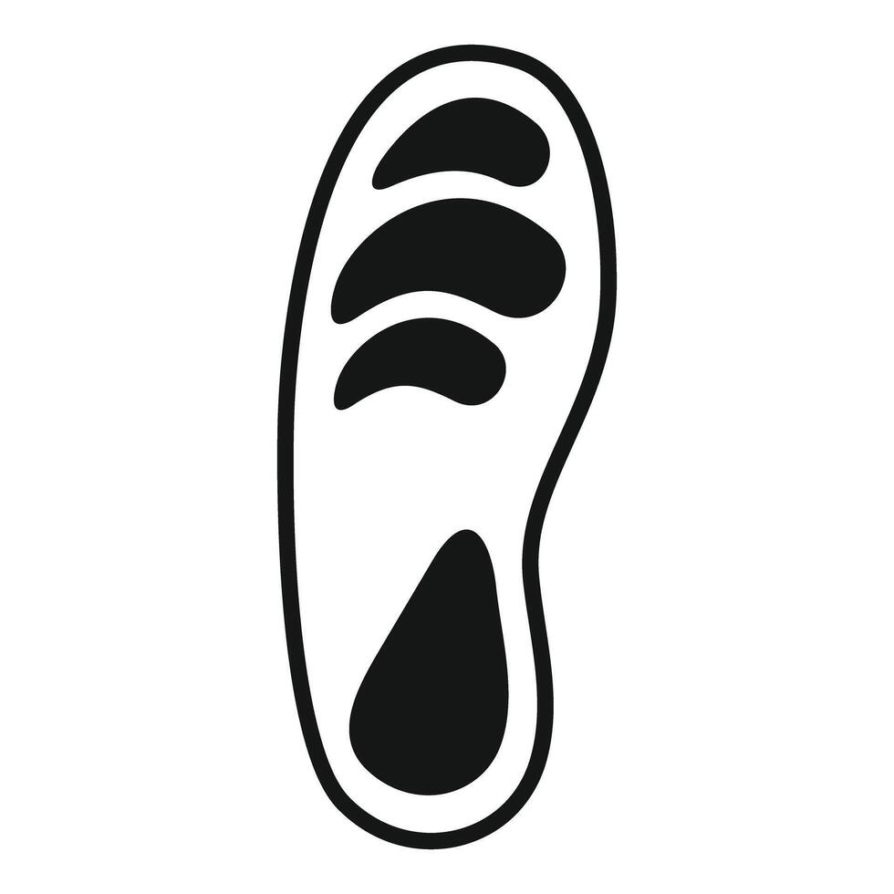 Human footprint showing different pressure zones icon simple style vector