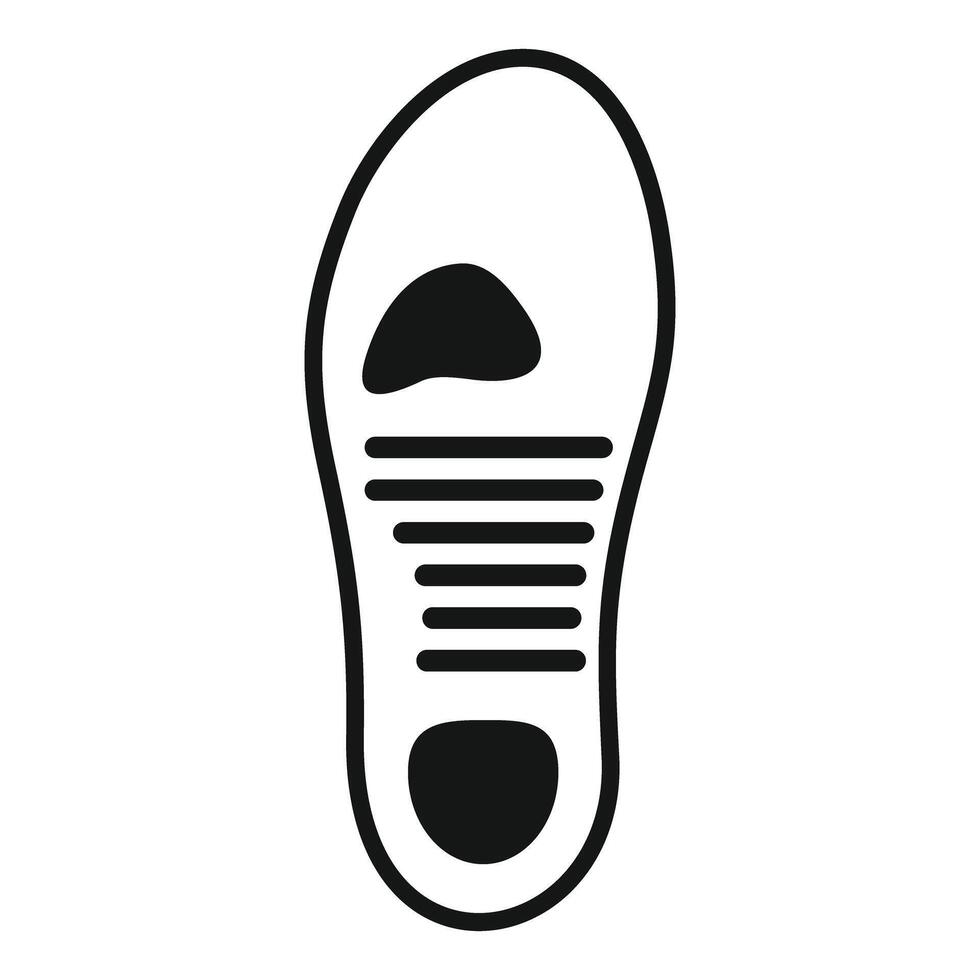 Orthopedic insole increasing comfort while walking vector
