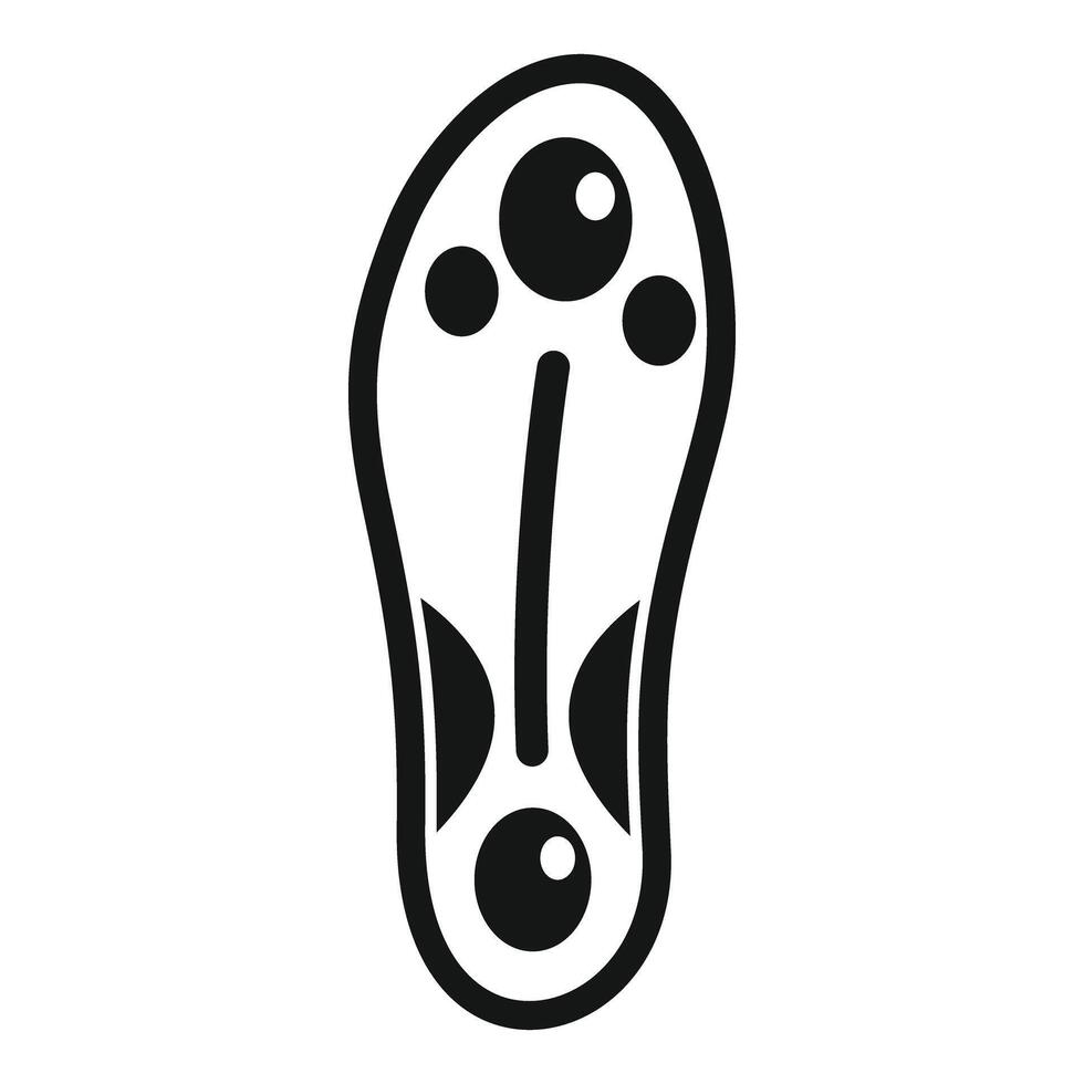 Orthopedic insole showing acupressure points for foot massage vector