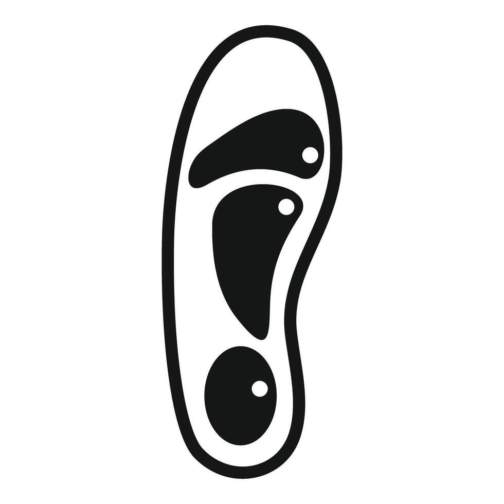 Orthopedic insole correcting flat foot posture icon vector