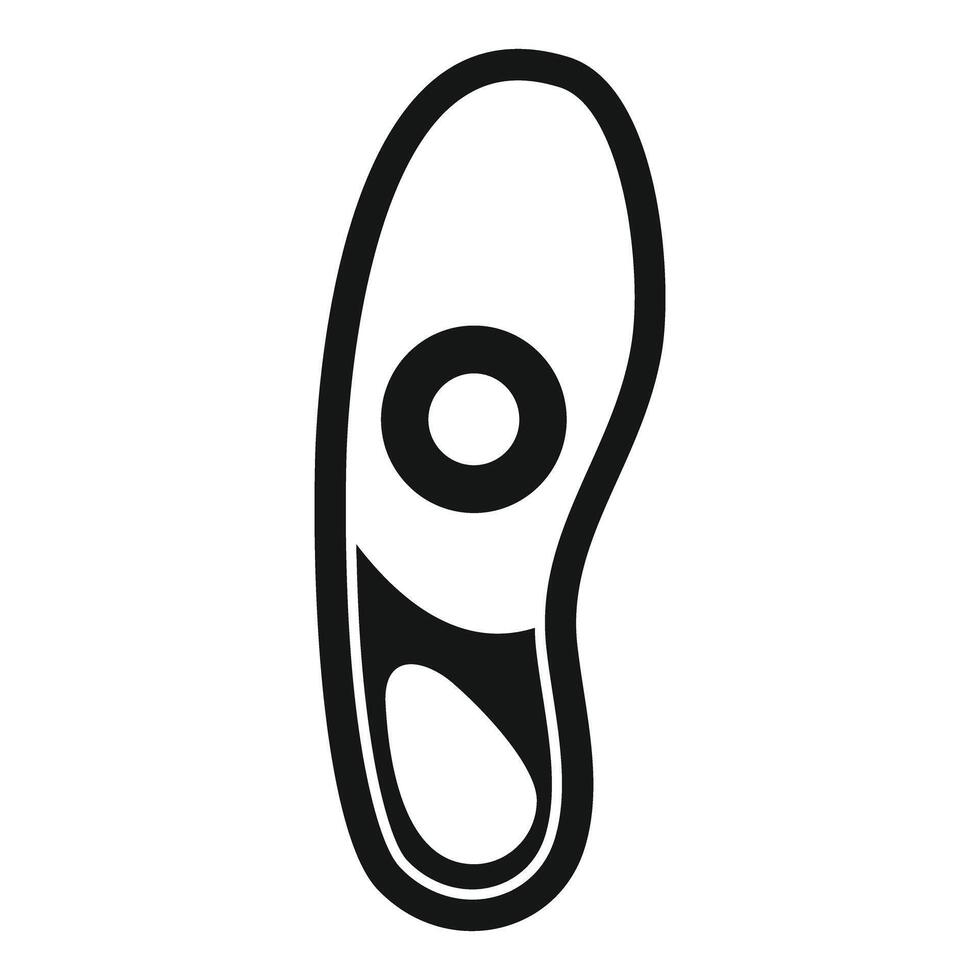 Orthopedic insole icon showing foot support and pressure relief vector