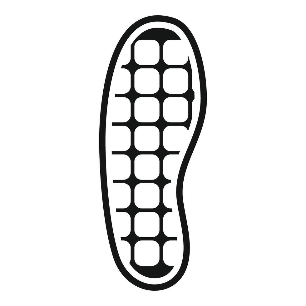 Footprint pattern showing rectangular tread elements vector