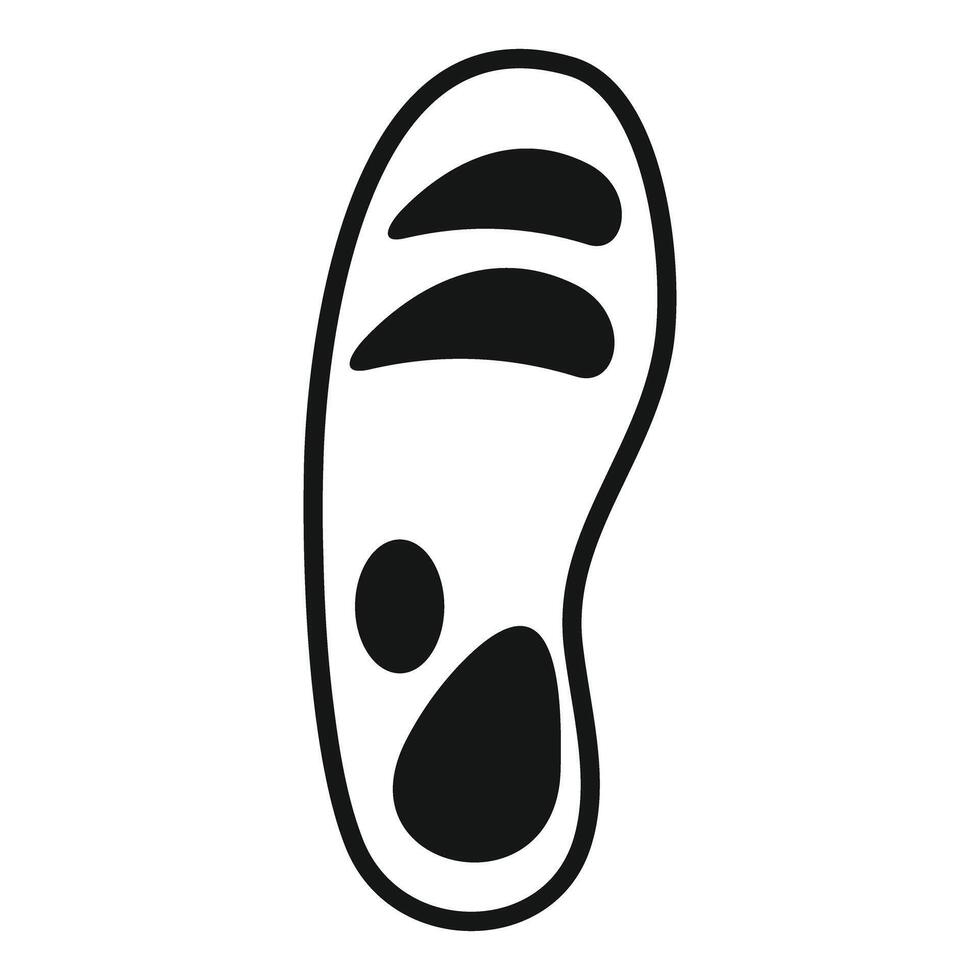 Human footprint imprint showing walking direction vector