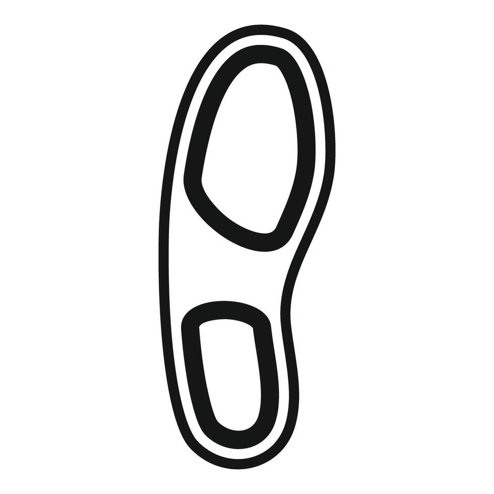 Orthopedic insole icon showing foot support and pressure relief vector