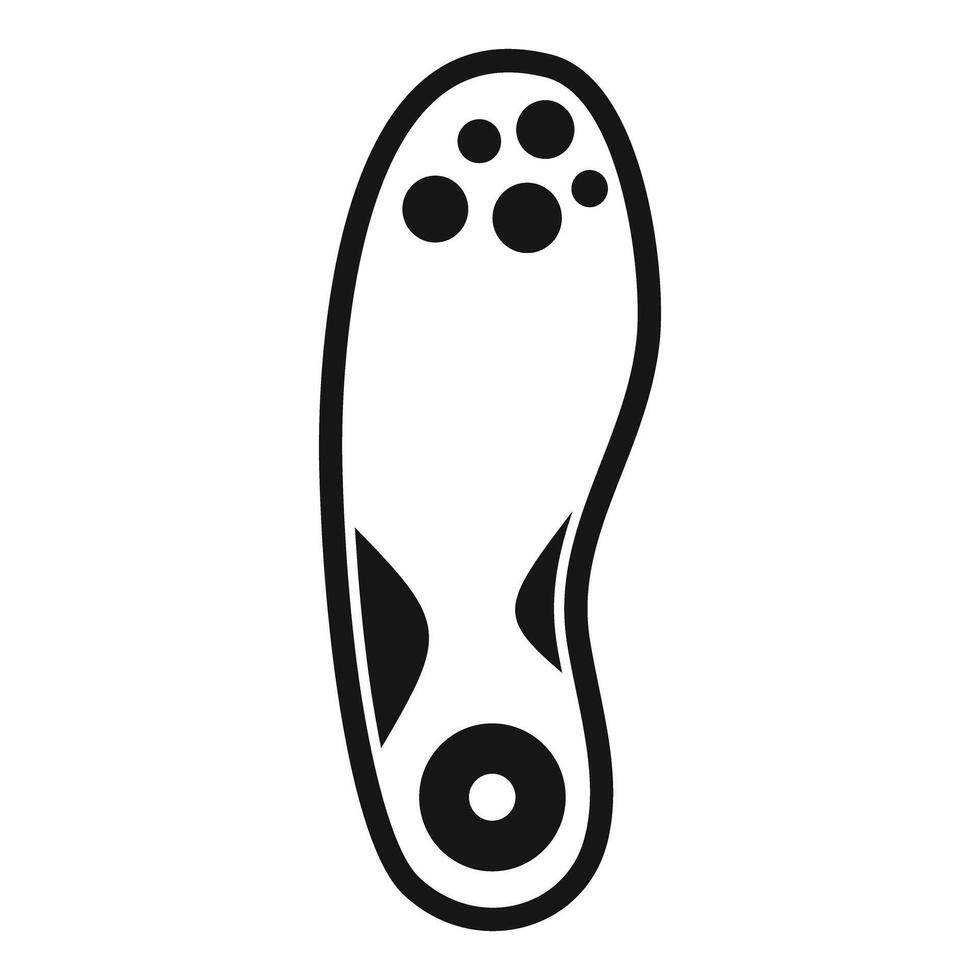 Orthopedic insole providing arch support icon showing bottom view vector