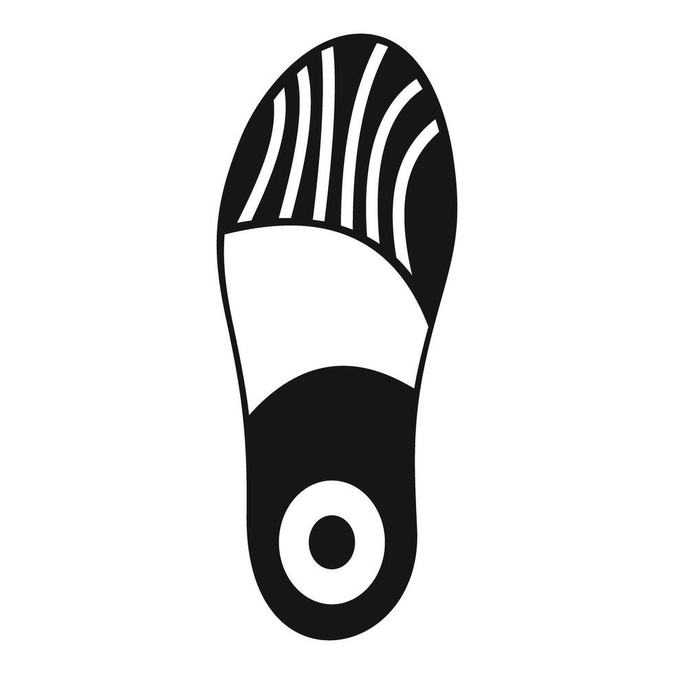 Orthopedic insole showing bottom view for arch support vector
