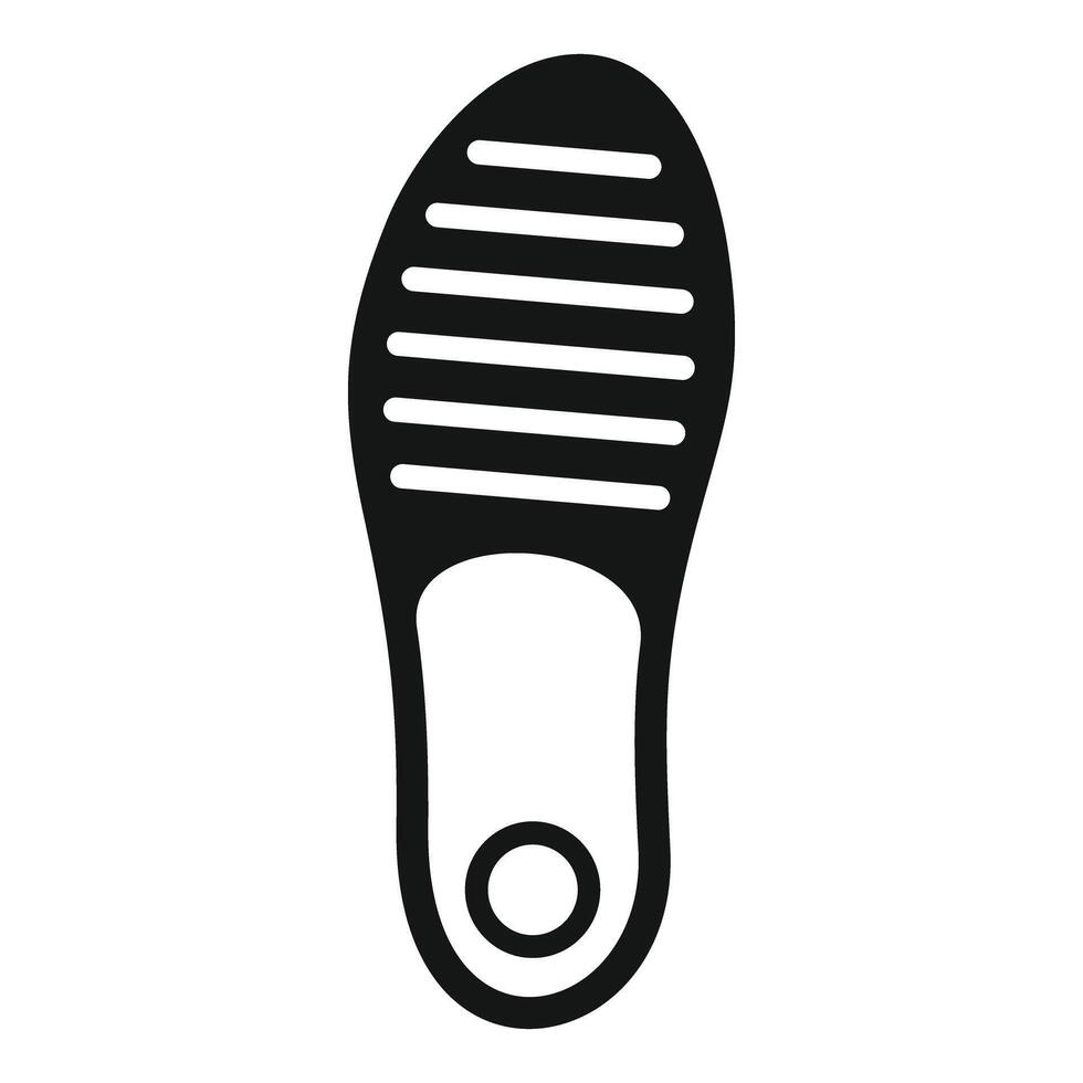 Orthopedic insole showing arch support icon simple style vector