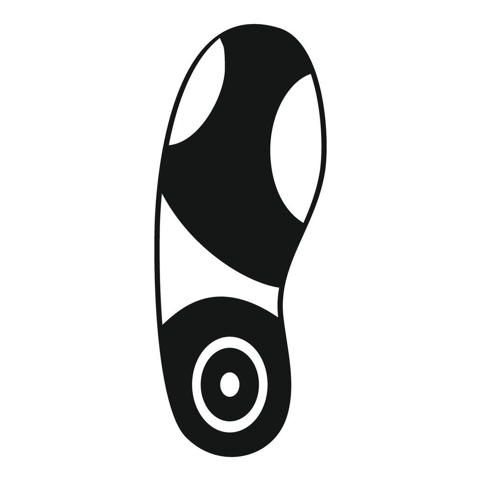 Orthopedic insole with heel and arch support icon simple style vector