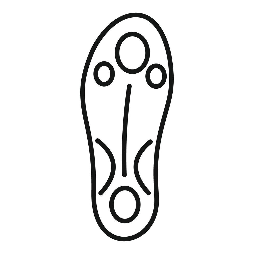 Orthopedic insole with support zones for foot health improving vector