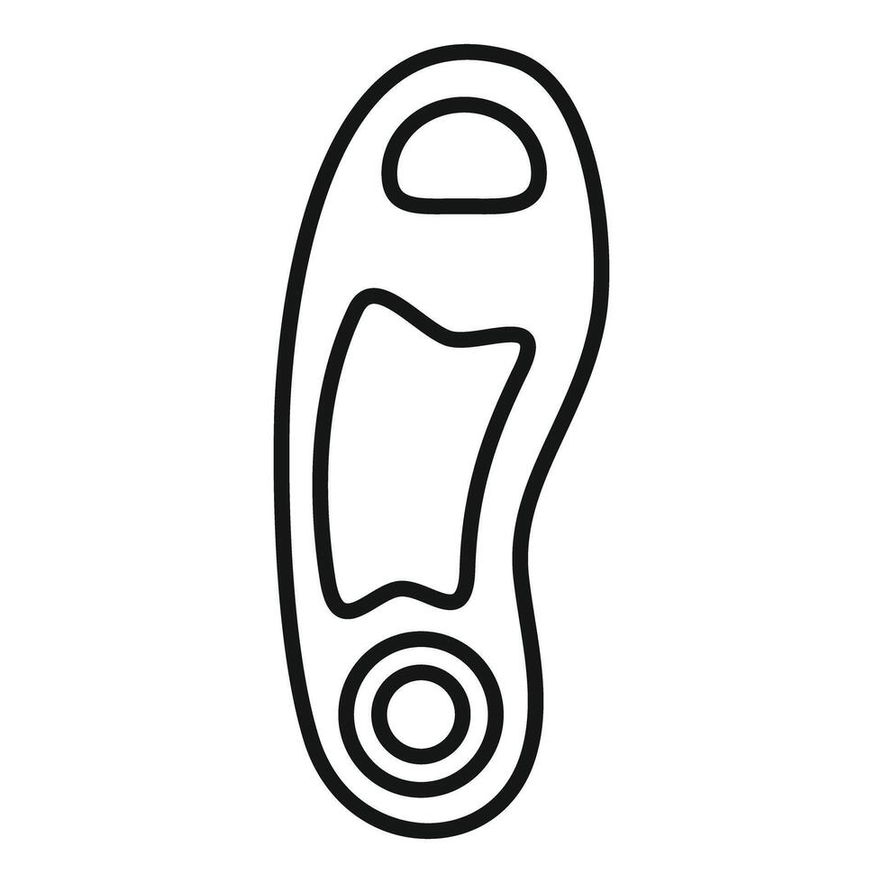 Orthopedic insole for foot arch support and pain relief vector