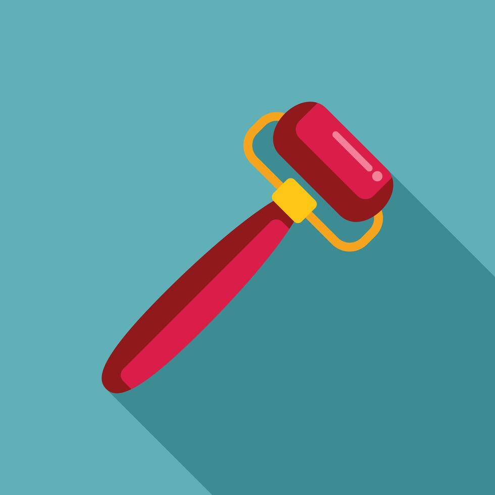 Jade roller massager for face care routine vector