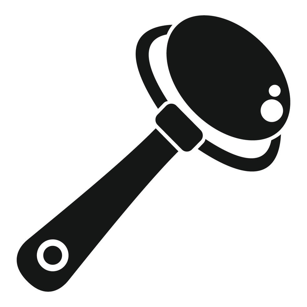 Baby rattle icon showing childhood and parenting vector