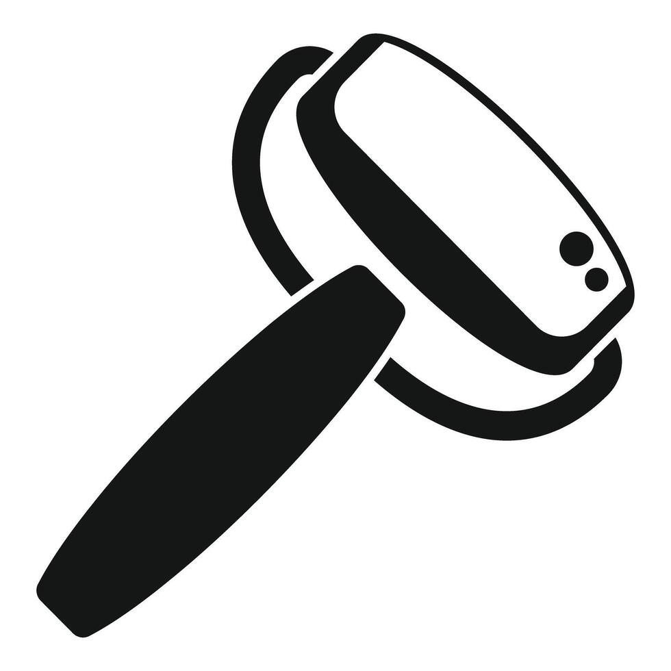 Judge hammer striking surface representing law and justice vector