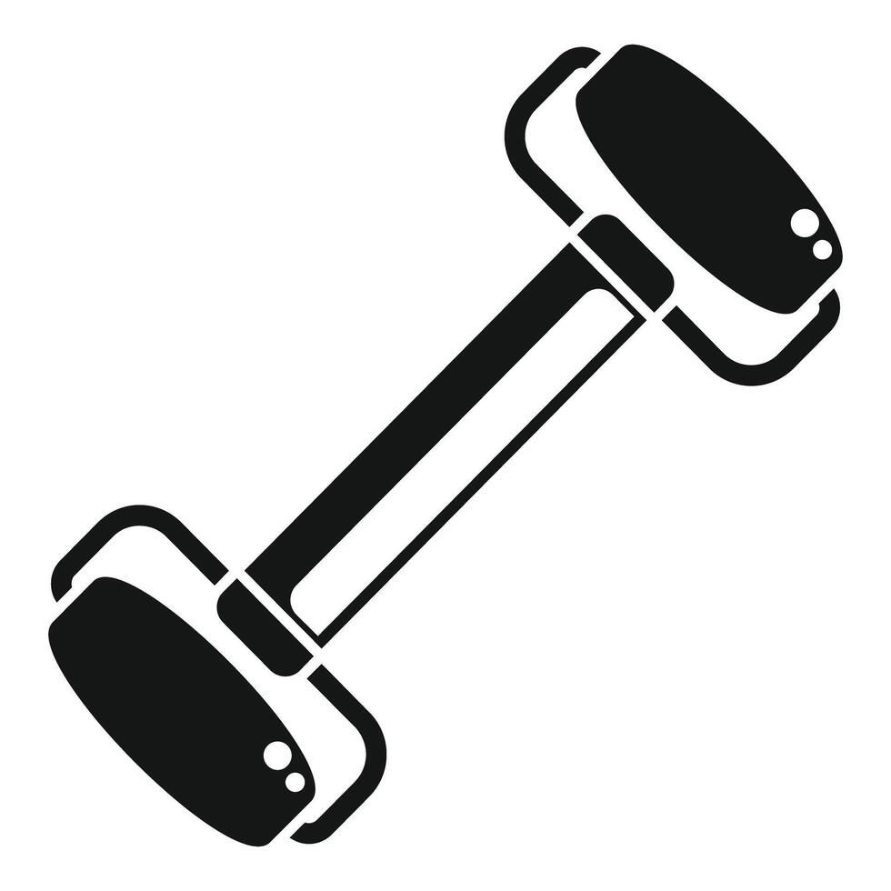 Heavy dumbbell icon representing weight lifting and fitness vector