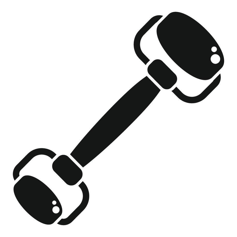Heavy dumbbell for bodybuilding training icon representing gym vector