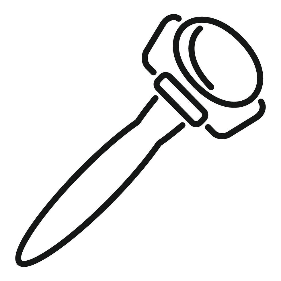 Shoe repair tool with handle for attaching sole to upper part vector
