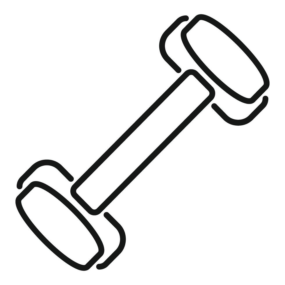Minimalist dumbbell icon representing fitness and exercise vector