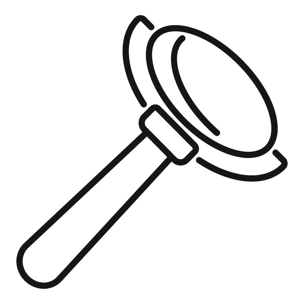 Magnifying glass showing a clean and minimal design vector