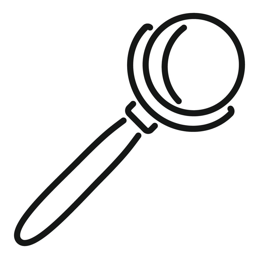 Magnifying glass icon enhancing searching and exploring concept vector